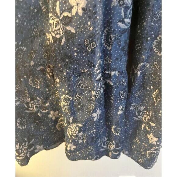 Torrid Women's 2X Blue Chambray Puff Sleeve Smocked Dress - Picture 2 of 9